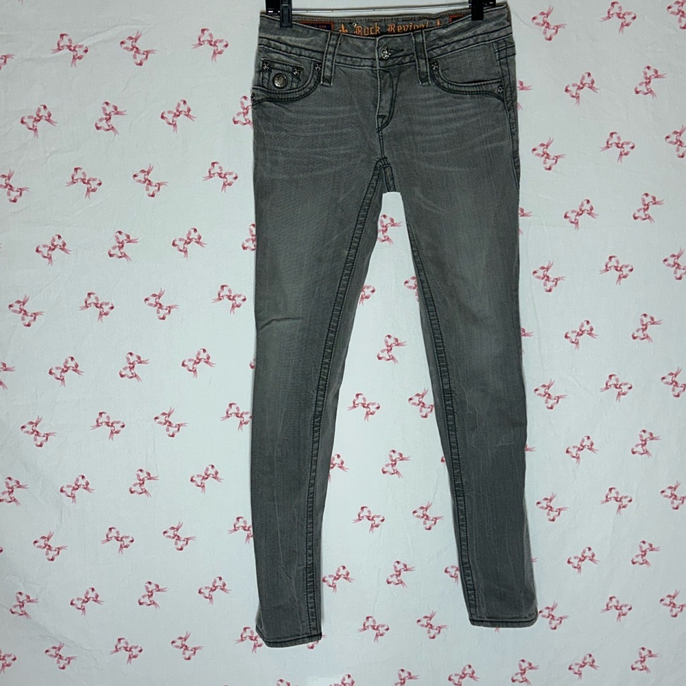 Rock Revival Charcoal Skinny Jeans